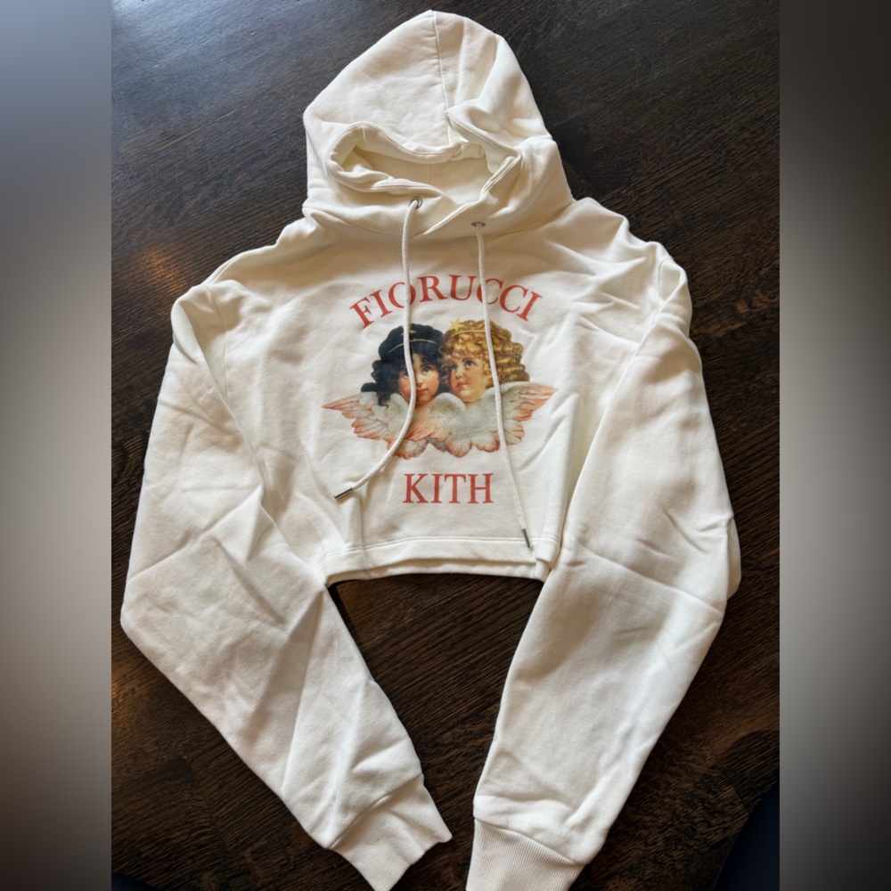 Fiorucci Cream Pullover Hoodie with Branded Neck Tag - cutest ever